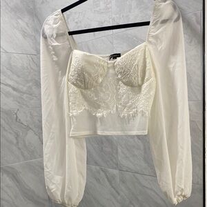 Elegant White Lace Top